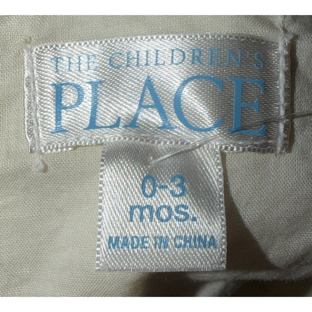The Childrens Place Floral Lace Adorable Dress Corduroy Beige 0-3 Months Cottage - Picture 5 of 9